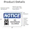 Signmission No Backpacks Allowed Sign With Symbol, 5 in W x Rectangle, Vinyl Decal OS-2PACK-NS-D-35-L-14386 - alternate 3
